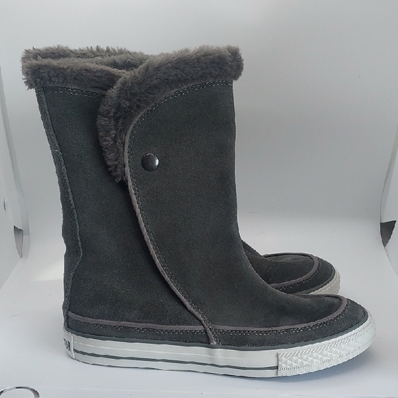 Converse All-stars Beverly‎ Fur-lined Suede  Boots Womens US Size 6 - Picture 1 of 7